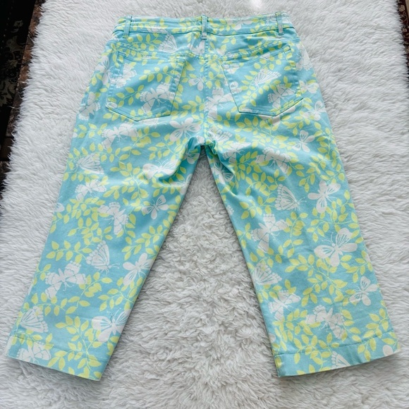 Lilly Pulitzer Butterflies/Leaves Print Cropped Pants size 4 - Picture 6 of 12